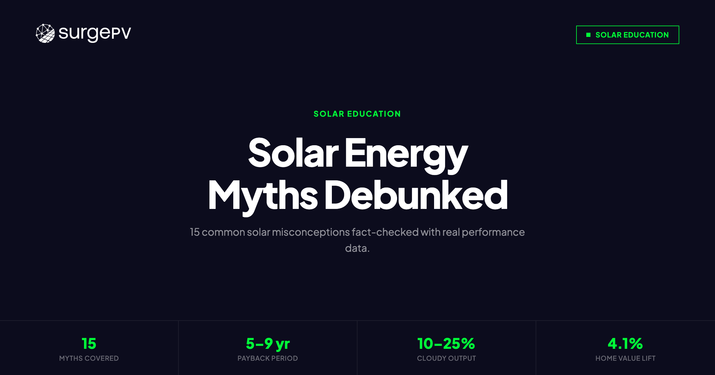 Solar Energy Myths Debunked 2026: 15 Common Misconceptions Fact-Checked