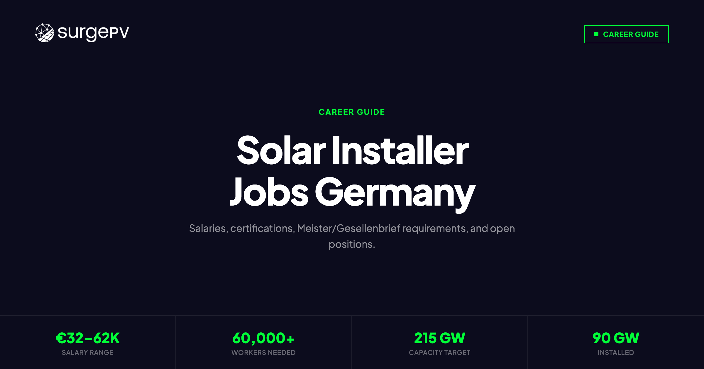 Solar Installer Jobs Germany 2026: Salaries, Certifications & Job Market