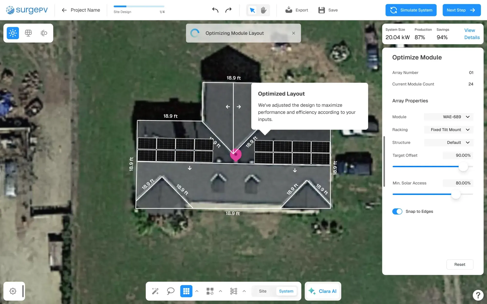 Commercial solar performance analysis with energy yield data