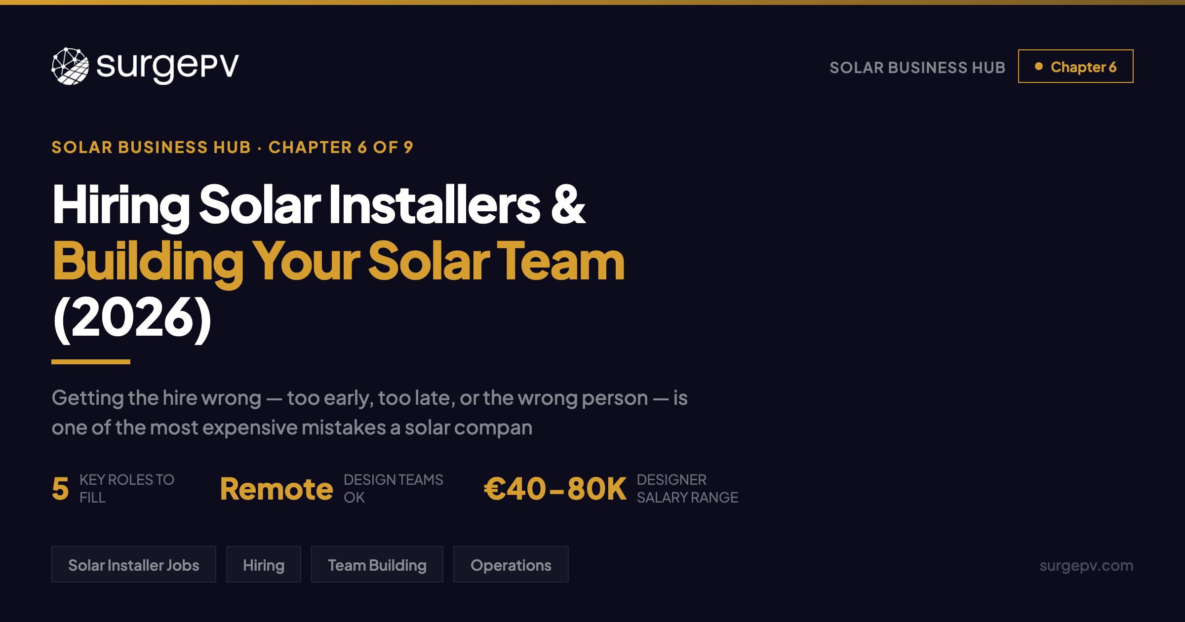 Hiring Solar Installers & Building Your Solar Team (2026)