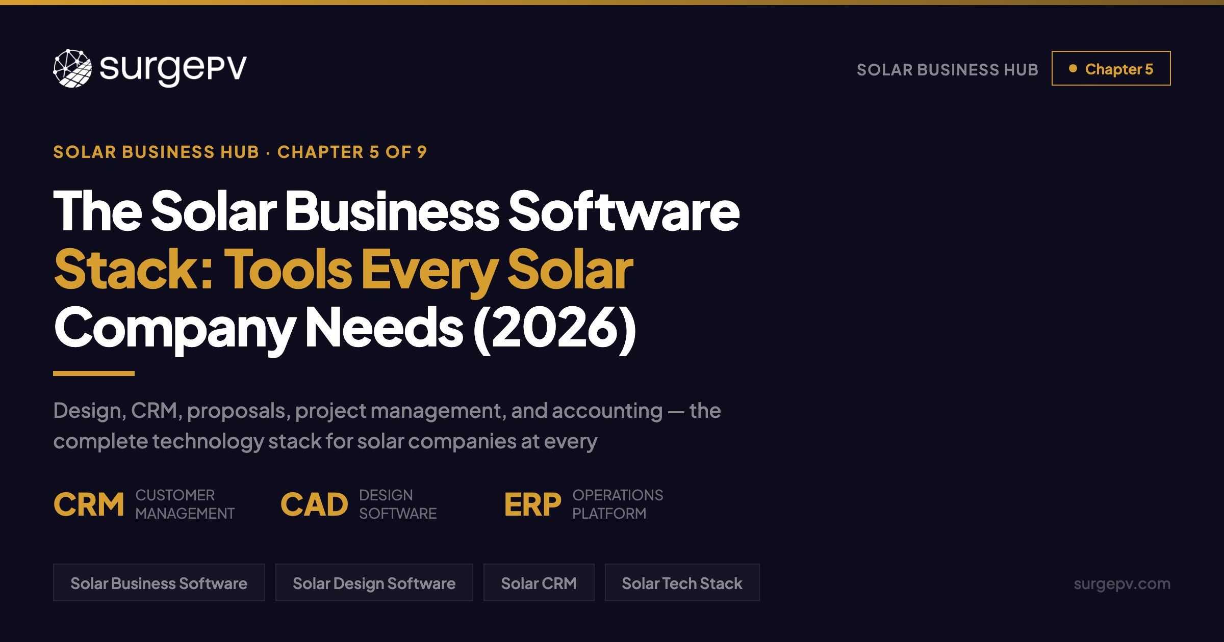 The Solar Business Software Stack: Tools Every Solar Company Needs (2026)