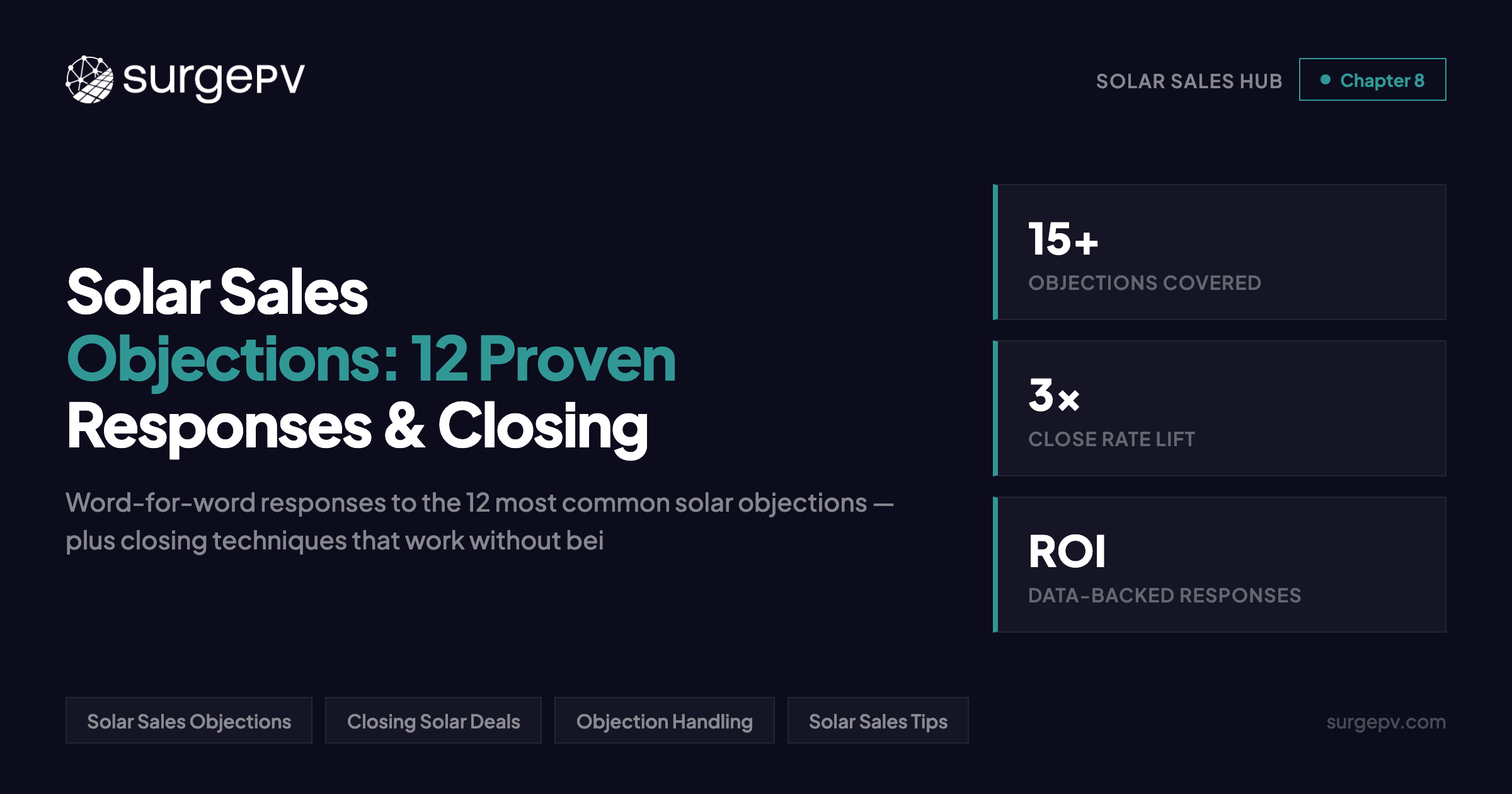 Solar Sales Objections: 12 Proven Responses & Closing Techniques (2026)